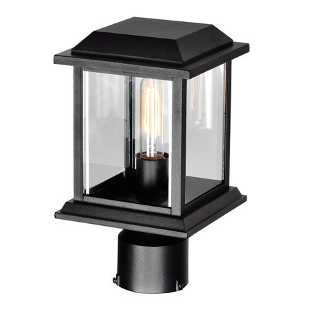Cwi Lighting Blackbridge 1 Light Outdoor Black Lantern Head 0409PT6-1-101